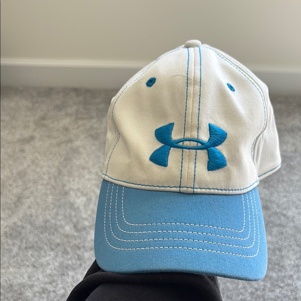 Under Armour Blue and White Men's Cap